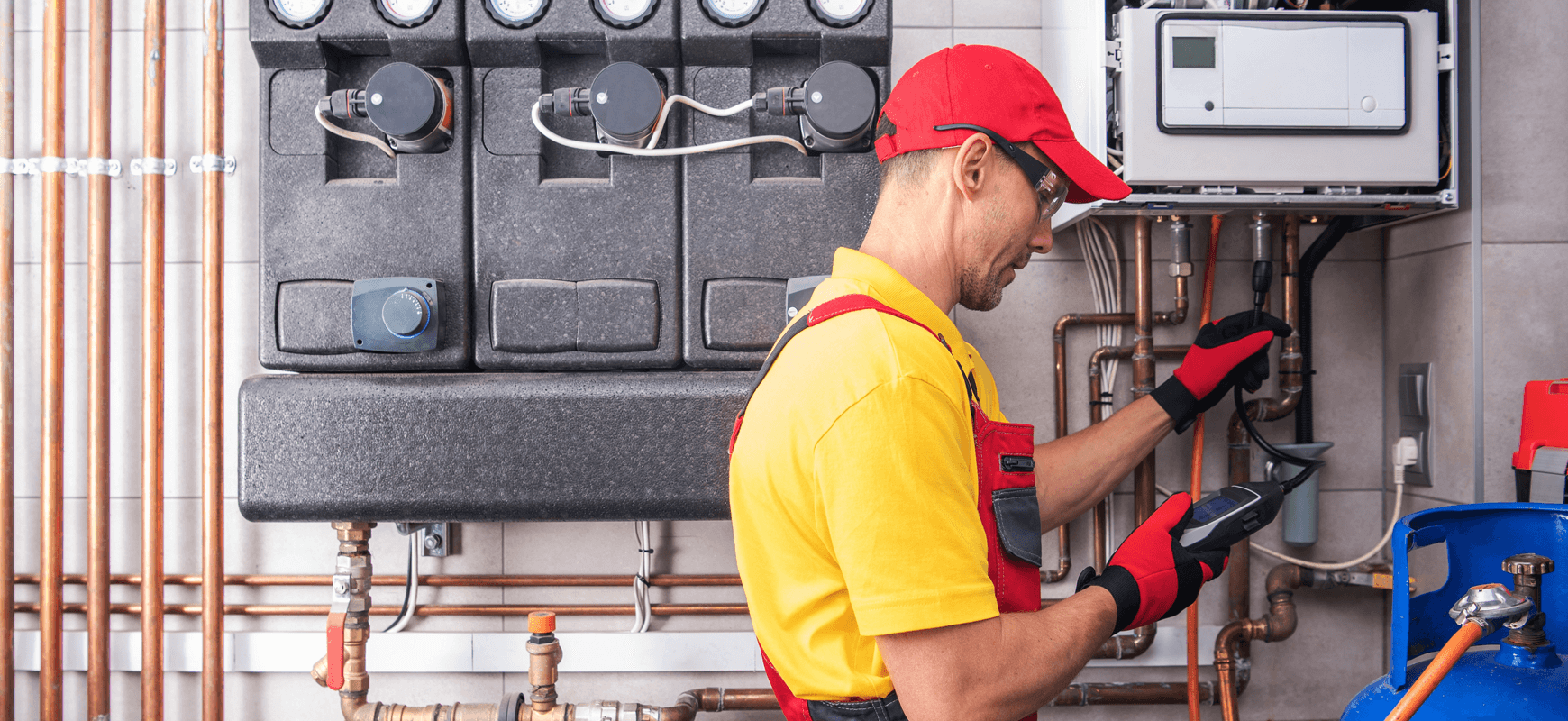 Gas line leak inspection and repair