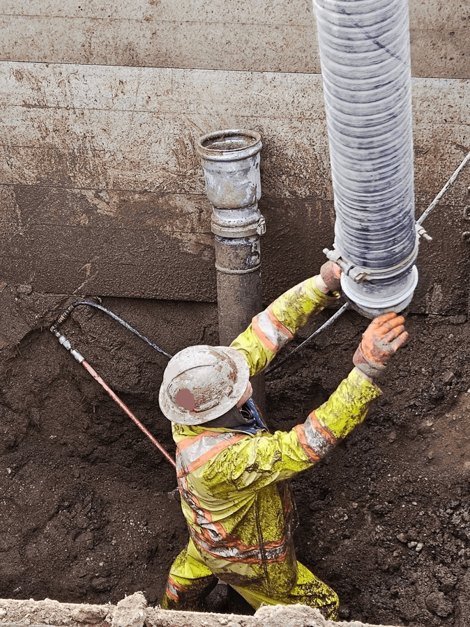 hydrovac worker